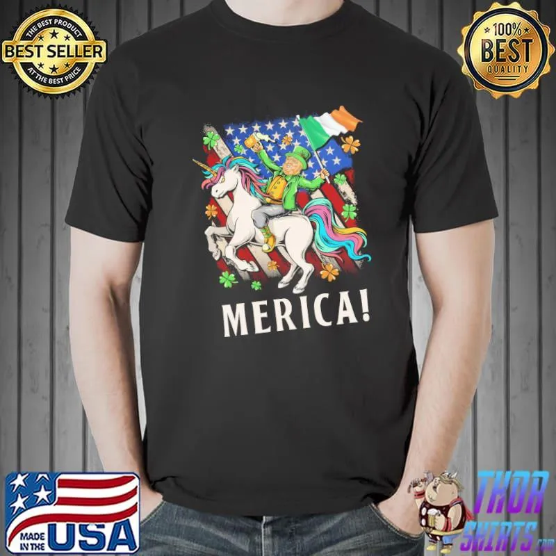 Merica unicorn biden patrick's day america flag Unisex
