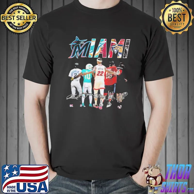 Miami butler hill basketball signatures shirt