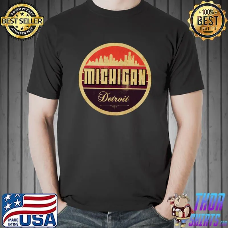 Michigan Detroit Vintage T-Shirt