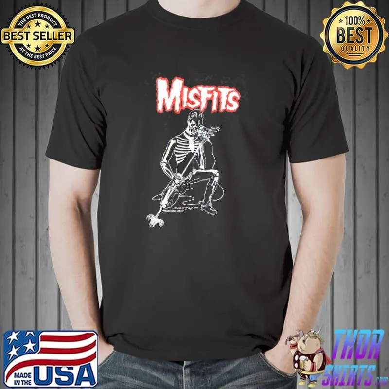 Misfits with singing skeleton graphic shirt