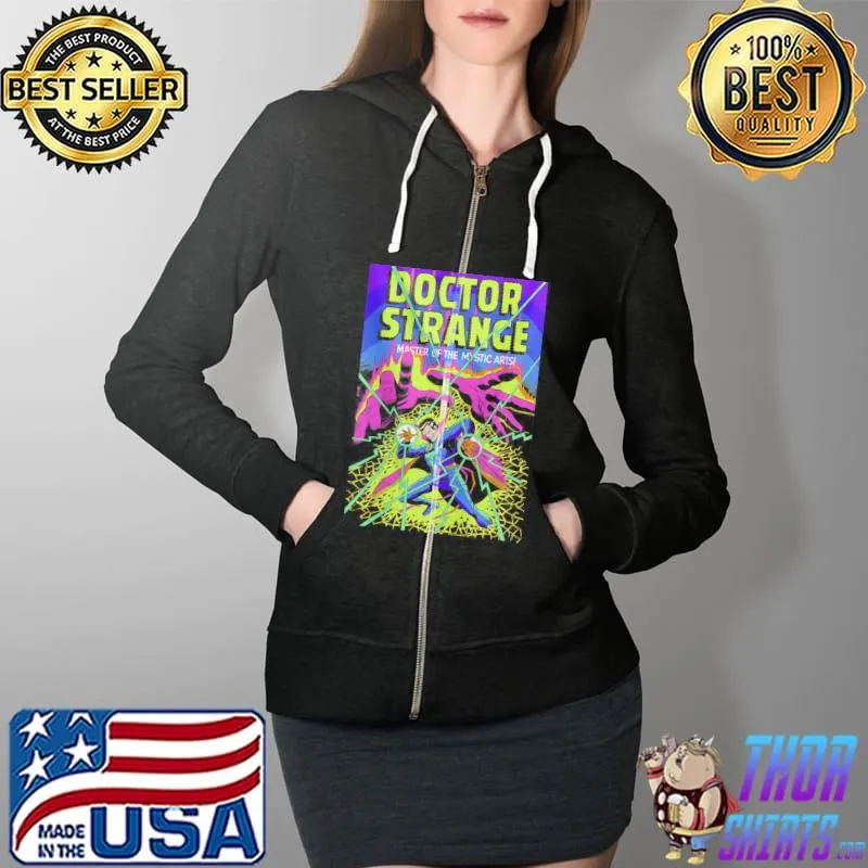 Mystic arts neon in the multiverse of madness Marvel doctor strange Full Zip Hooded