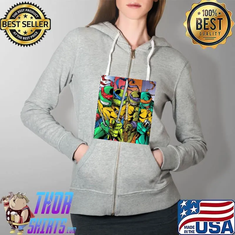 Ninja Turtle Shield Shirt Full Zip Hooded