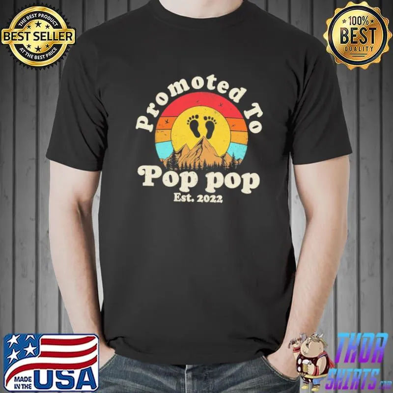 Promoted to pop pop est 2022 happy father's day Unisex
