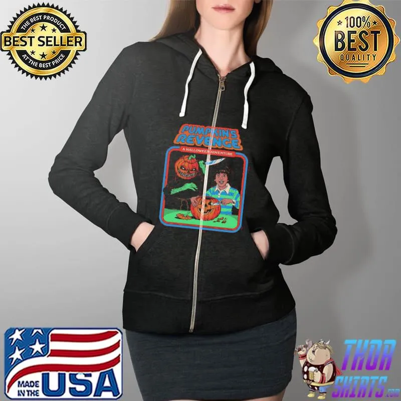 Pumpkins revenge funny vintage kids art Full Zip Hooded