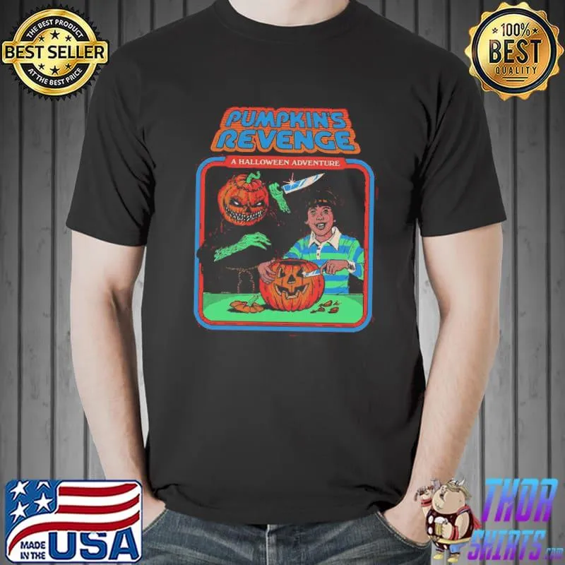 Pumpkins revenge funny vintage kids art shirt