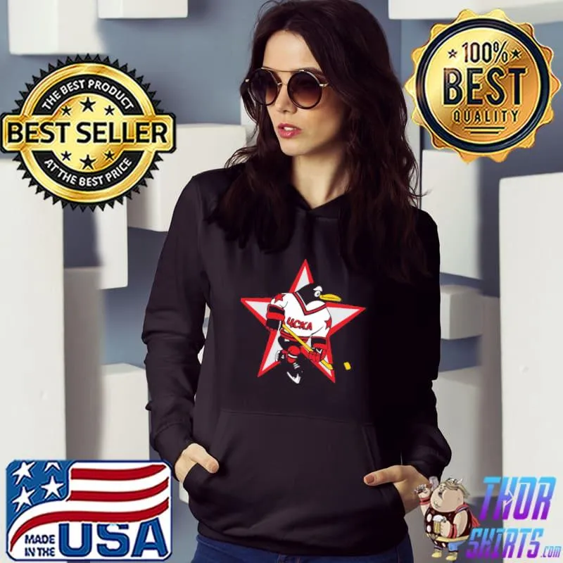 Red penguin 1990s russian penguins Hoodie