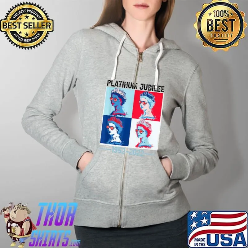 Retro platinum jubilee 1952 2022 the queens elizabeth iI s Full Zip Hooded