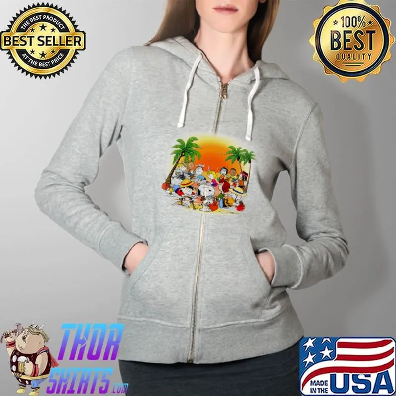 Snoopy and Peanuts summer time beach 2022 Full Zip Hooded