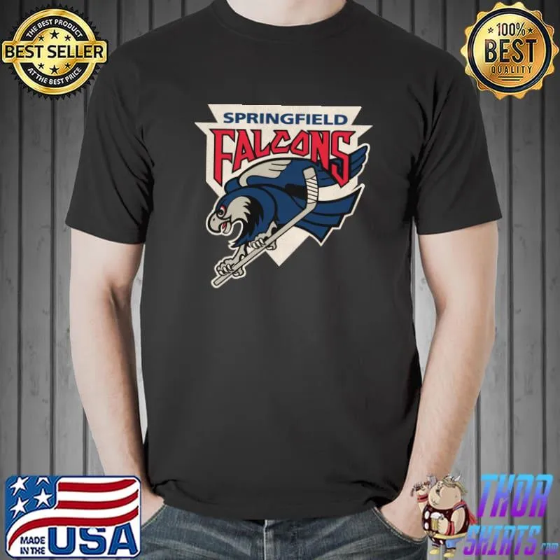 Springfield Falcons Retro Defunct Ice Hockey T-Shirt