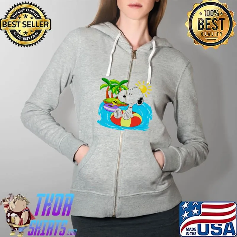 Summer beach snoopy woodstock Full Zip Hooded