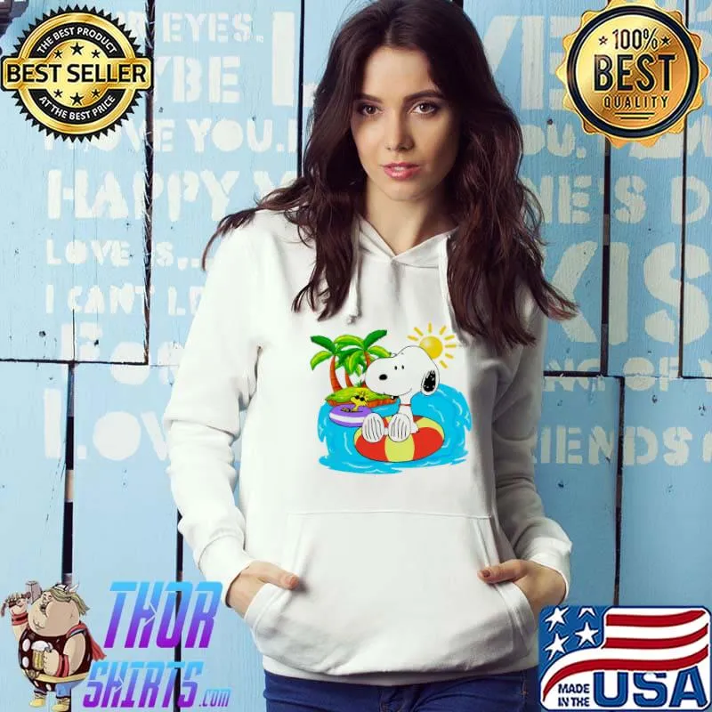 Summer beach snoopy woodstock Hoodie