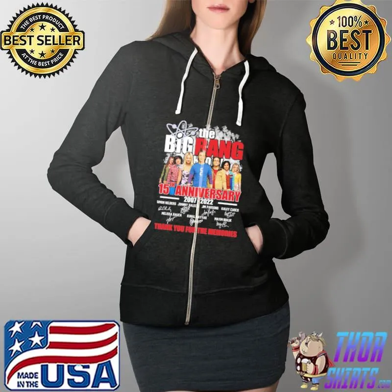 The Big Bang 15th Anniversary 2007 2022 Thank You For The Memories Shirt Full Zip Hooded