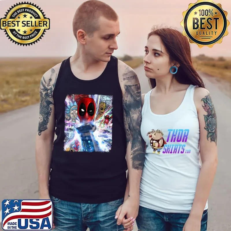 The Power of Glove Rick and Morty Deadpool T-Shirt Tank Top
