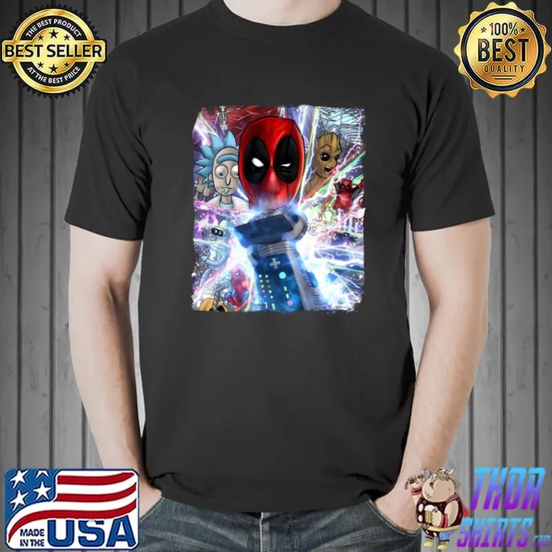 The Power of Glove Rick and Morty Deadpool T-Shirt
