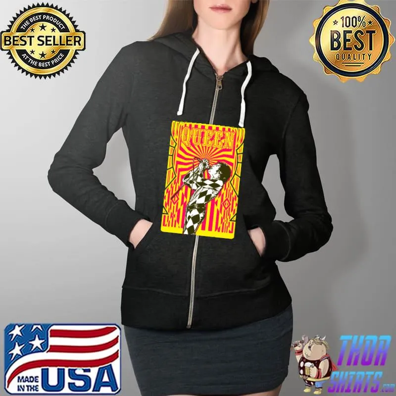 the singing freddie of queen deco retro artwork Classic T-Shirt Full Zip Hooded
