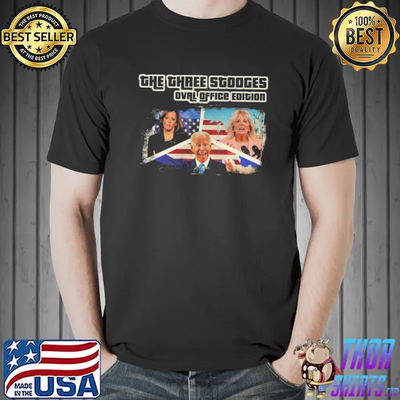 The three stooges oval office edition biden america flag Unisex