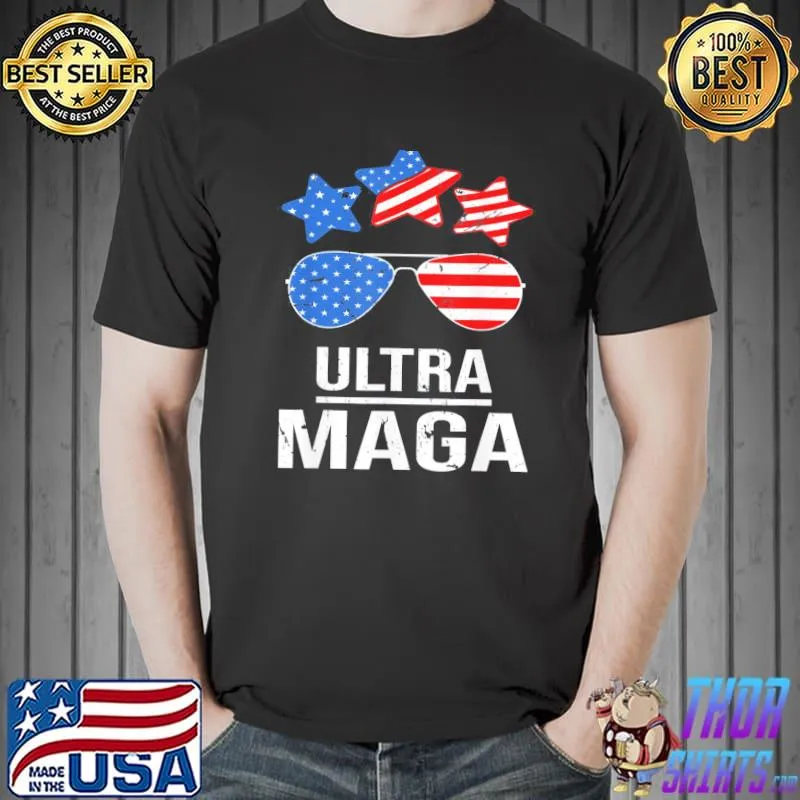 Ultra maga us flag sunglasses ultramaga shirt