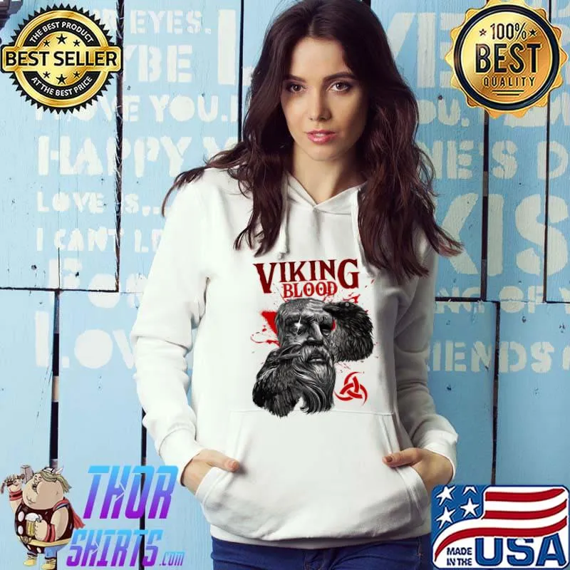 Viking Blood Odin and raven the Viking culture Classic T-Shirt Hoodie