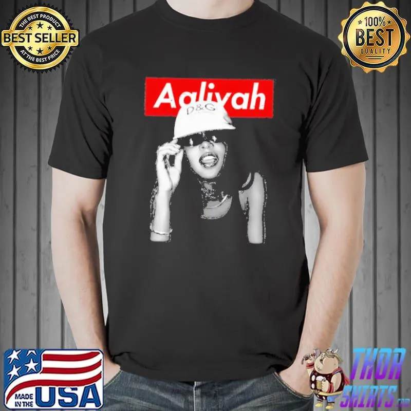 Vintage aaliyah music hip hop 90s shirt