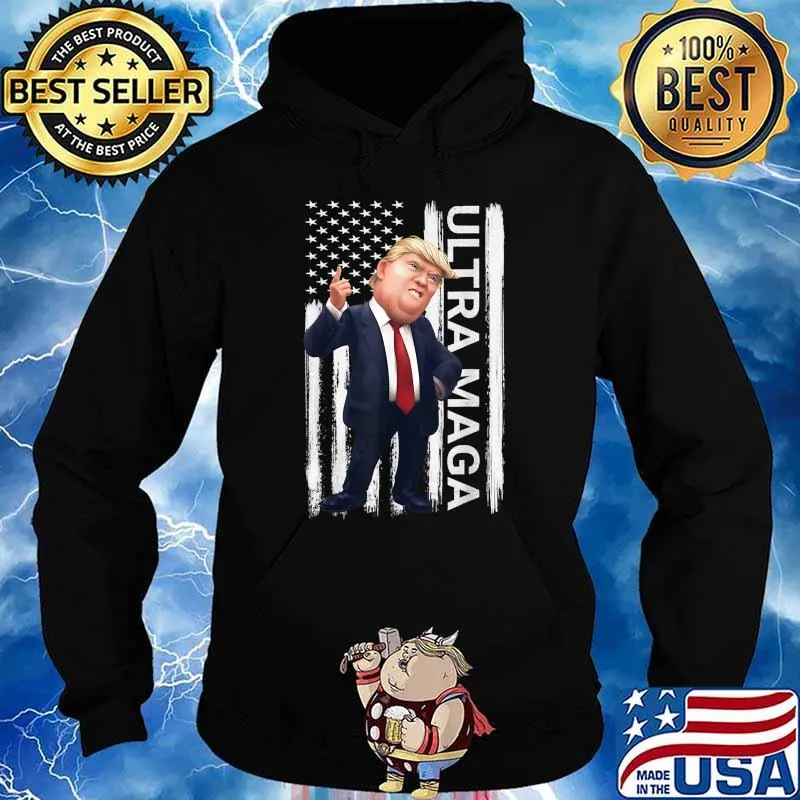 Vintage Grunge MAGA American Flag Pro Trump Ultra Maga Gifts T-Shirt Hoodie