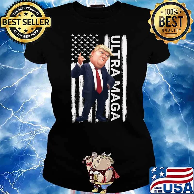 Vintage Grunge MAGA American Flag Pro Trump Ultra Maga Gifts T-Shirt Ladies tee