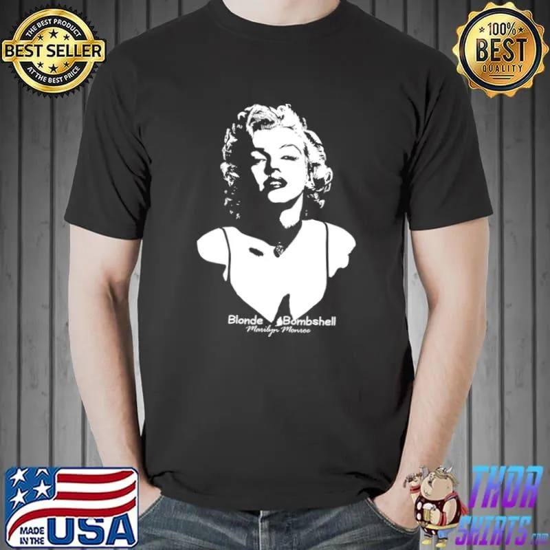 Vintage hollywood Actress Blonde Bmbshell Marilyn monroe T-Shirt