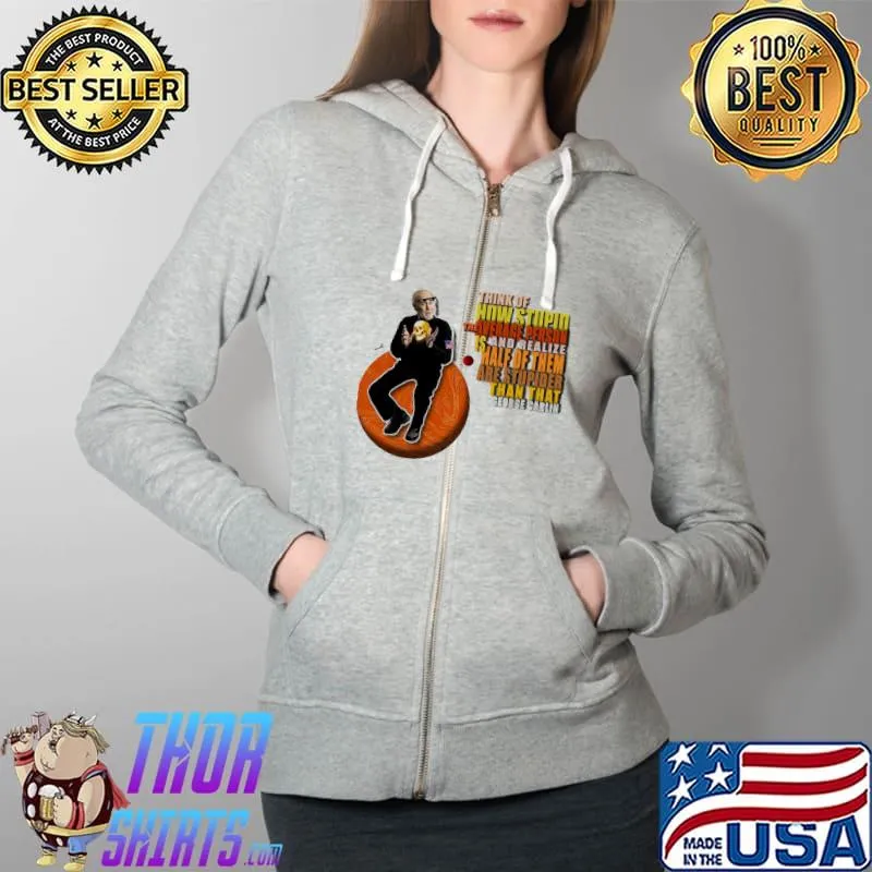 Vintage retro awesome comedian george carlin on stupid people s Full Zip Hooded