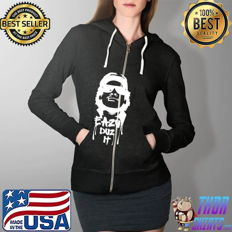 White style eazy duz it rapper Full Zip Hooded