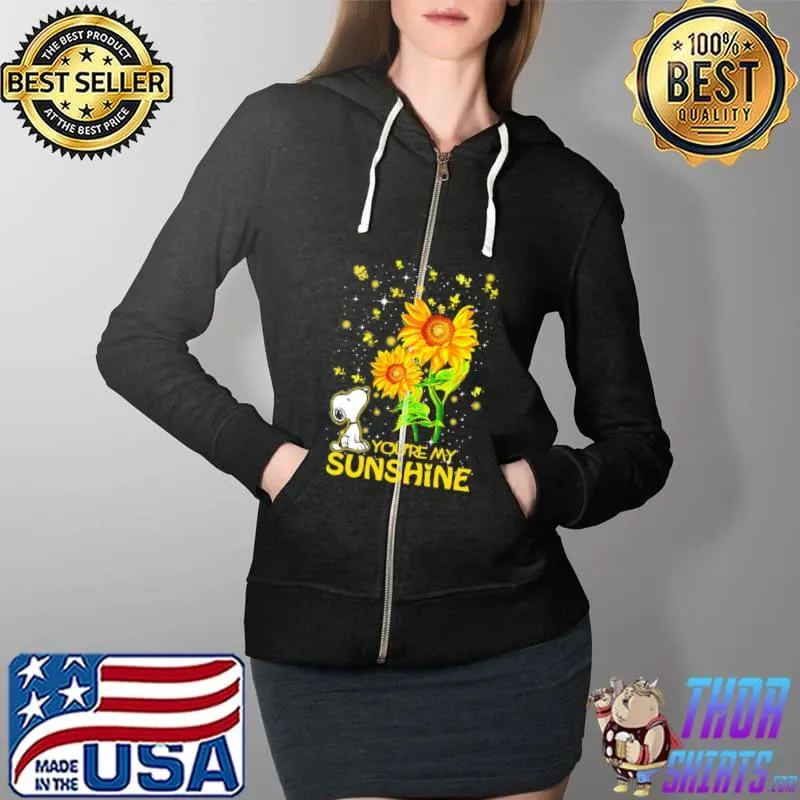 You're my sunshine snoopy woodstock sunflower Full Zip Hooded