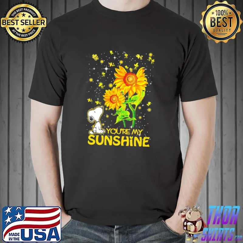 You're my sunshine snoopy woodstock sunflower shirt