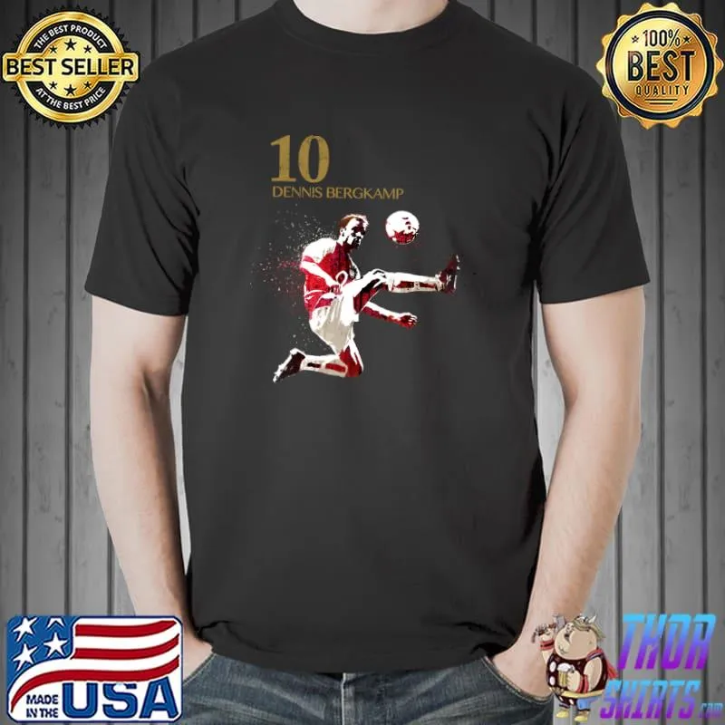 10 Dennis Bergkamp Red Sticker Essential T-Shirt Unisex