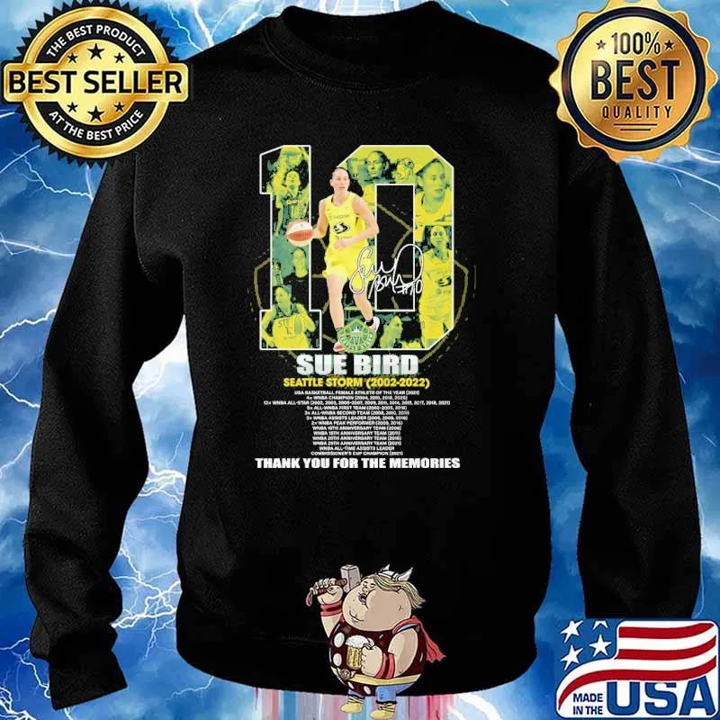 10 Sue Bird Seattle Storm Shirt Sweater