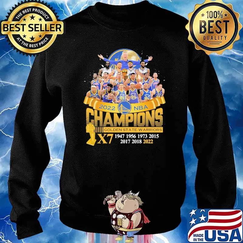 2022 NBA Champions Golden State Warriors X7 Shirt Sweater