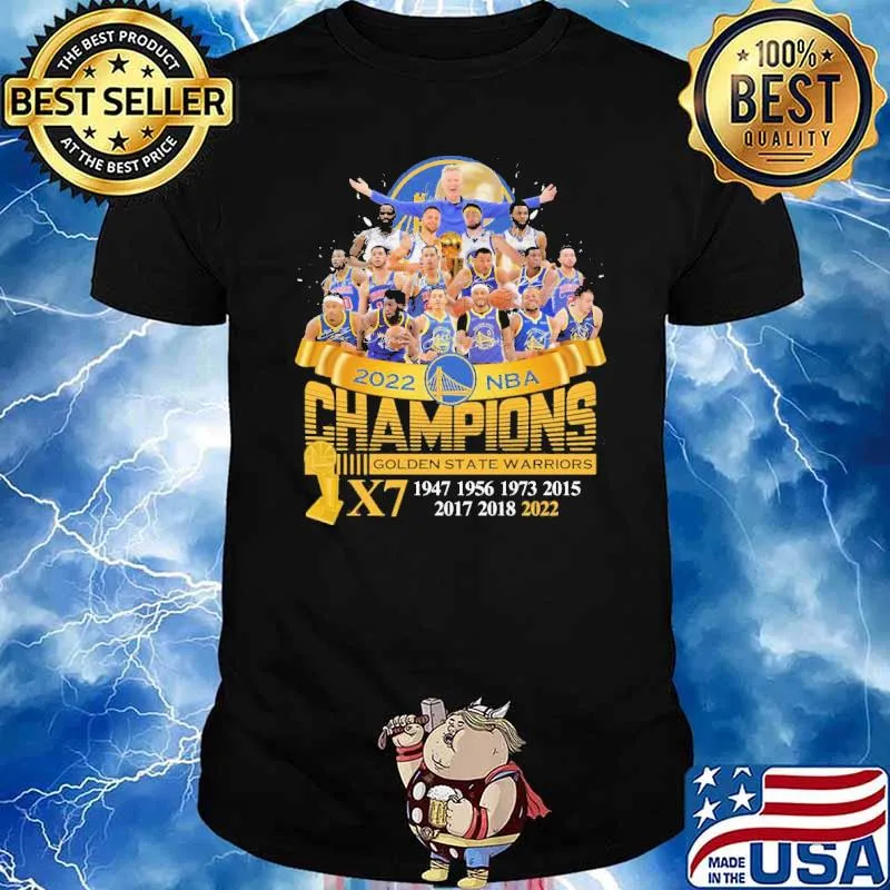 2022 NBA Champions Golden State Warriors X7 Shirt