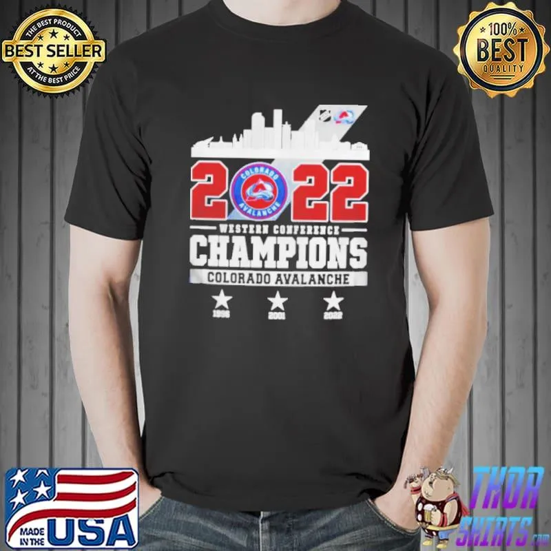 2022 western conference champions Colorado avalanche 1996 2001 2022 shirt