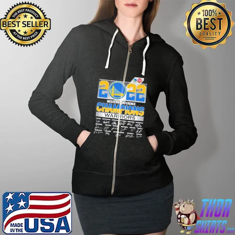2022 Western Conference Golden State Warrior Shirt Full Zip Hooded