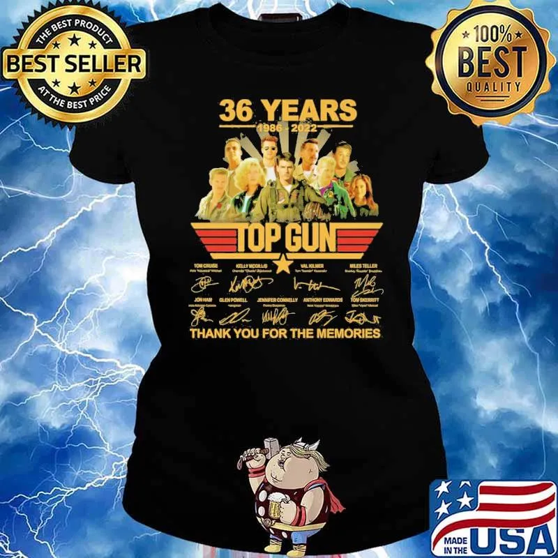 36 years of top gun thank you for the memories signatures s Ladies tee