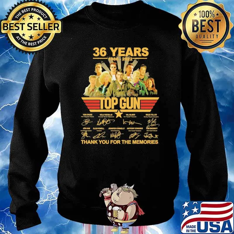 36 years of top gun thank you for the memories signatures s Sweater