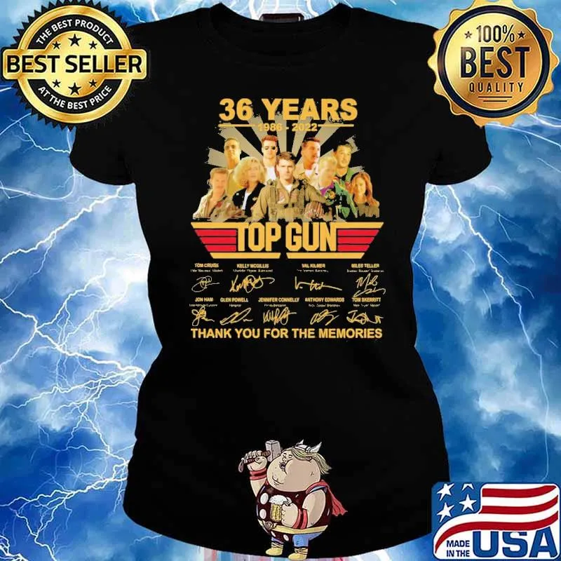 36 Years Top Gun Thank You For The MEmories Shirt Ladies tee