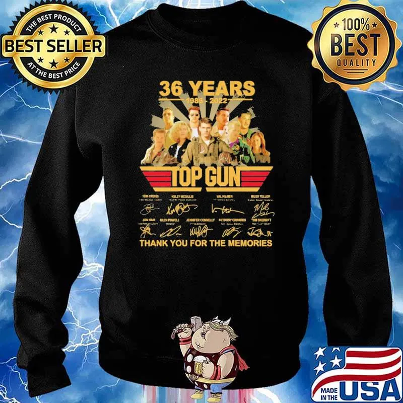 36 Years Top Gun Thank You For The MEmories Shirt Sweater