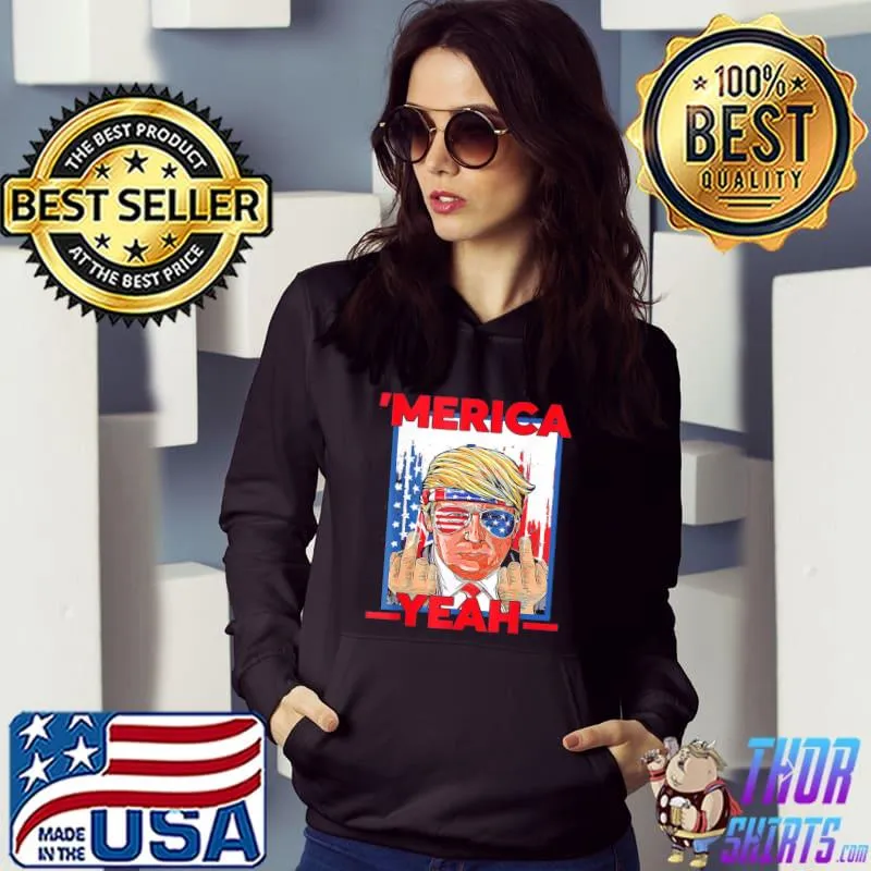 4th of july patriotic Donald Trump ‘merica usa flag shirt