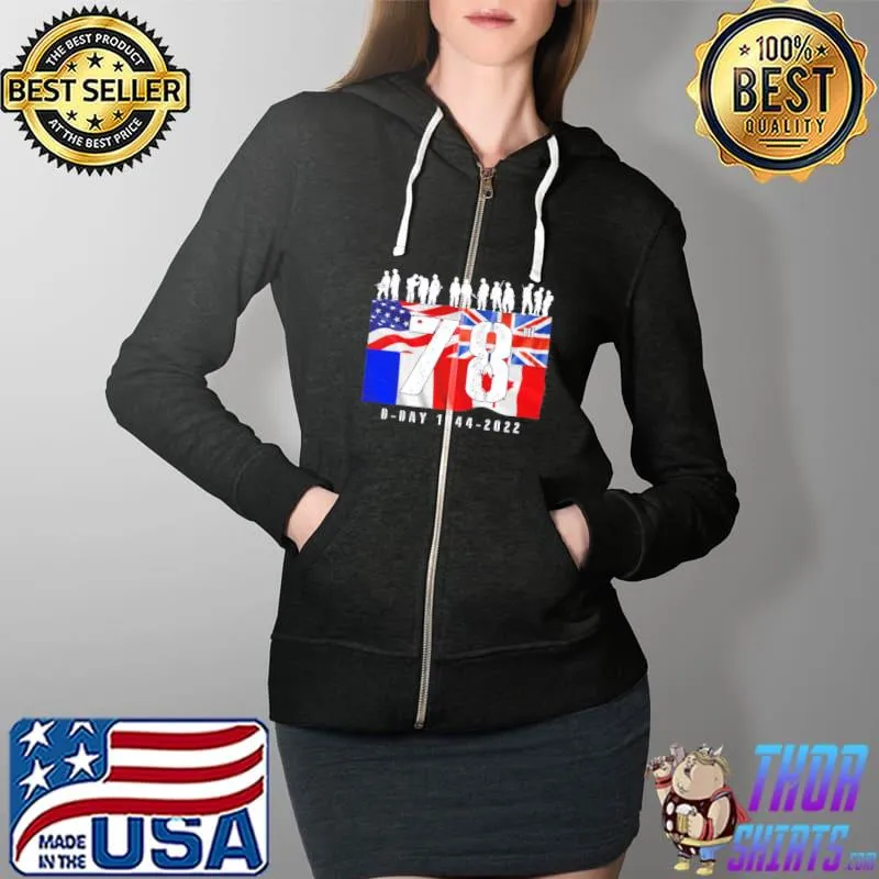 78th anniversary ww2 day allied landing France s Full Zip Hooded