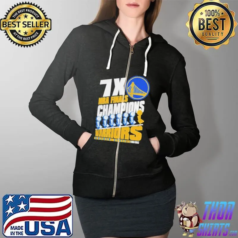 7x golden state warriors champions NBA 2022 s Full Zip Hooded