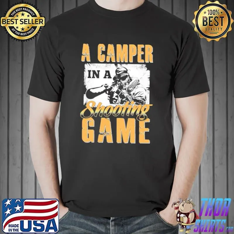 A camper in a shooting game s Unisex