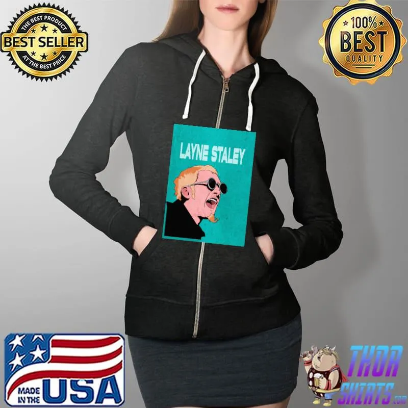 Alice In Chains s layne staley Poster Grunge Music Sticker Classic Classic T-Shirt Full Zip Hooded