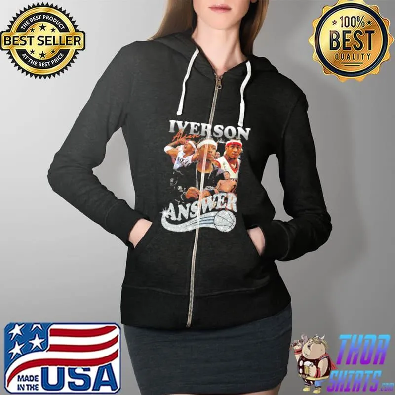 Allen iverson the answer philadelphia 76ers s Full Zip Hooded