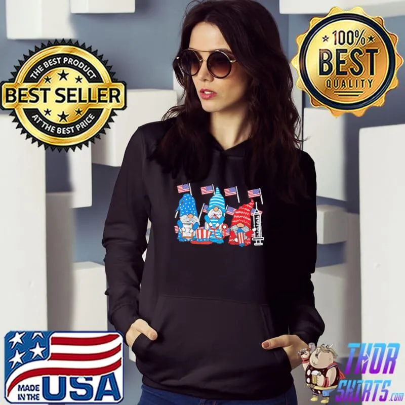 American gnomes nurse 4th of july scrub top patriot s Hoodie