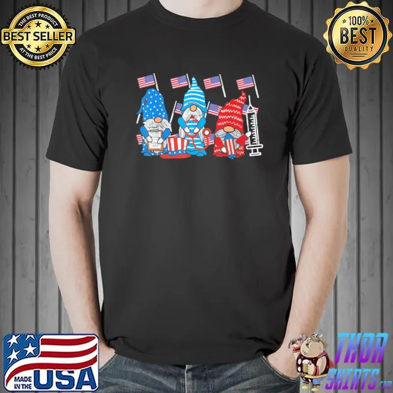American gnomes nurse 4th of july scrub top patriot shirt