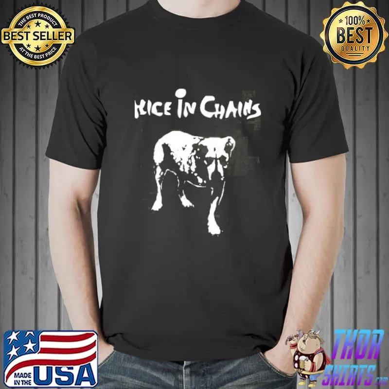 Angry dog affected alice in chains band shirt