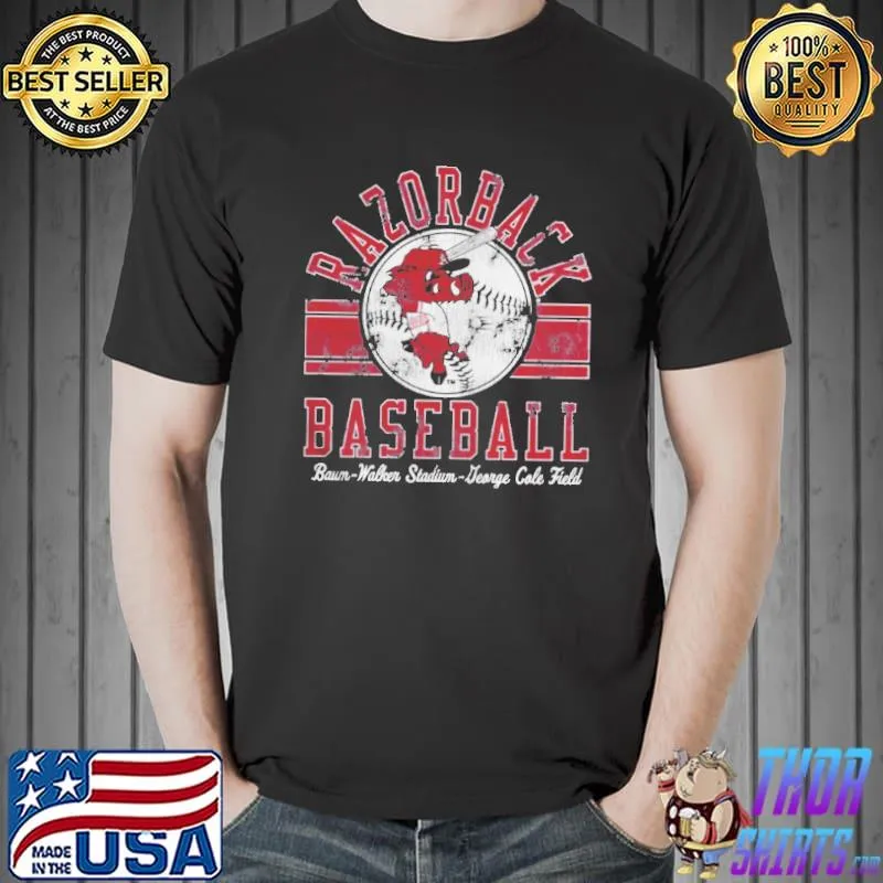 ArKansas razorback baseball baumwalker stadiumgeorge cole field shirt